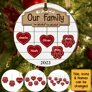 Personalized Our Family Circle Ornament