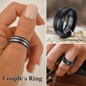 Personalized Custom Text  Promise Ring - Gift For Couple