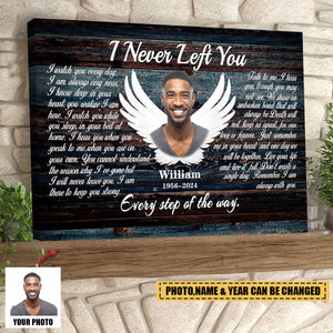 Angel Wings I Never Left You Personalized Canvas Wall Art