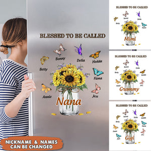 Personalized Blessed To Be Called Nana Sunflower Gift Sticker