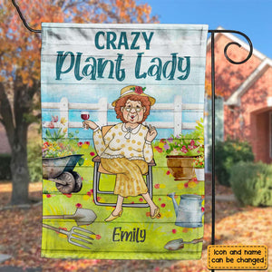 Gift For Grandma Crazy Plant Lady Garden Flag