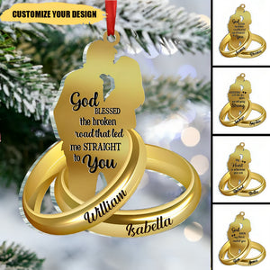 Couple - God Blessed The Broken Road That Led Me Straight To You - Personalized Ornament