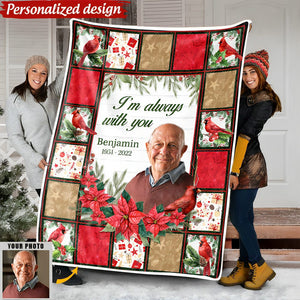Custom Photo You Will Always Be In My Heart - Memorial Personalized Custom Blanket
