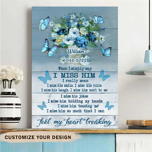 Personalized Canvas-When I Simply Say Vertical Poster