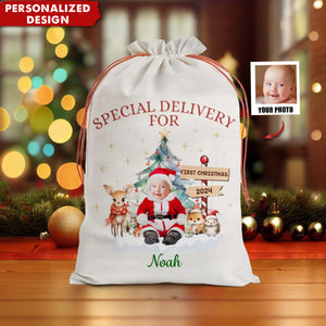 Personalized Custom Christmas Favor Bag-Gift For Baby-Upload Photo