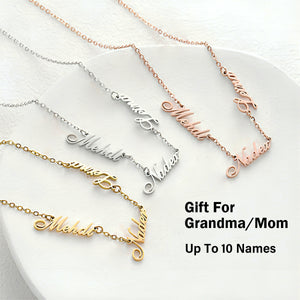 Multi-Name Family Necklace, Personalized Multiple Name Necklace