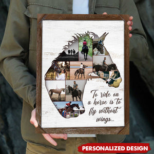 Personalized Horse Collage Poster, Gift For Horse Lover