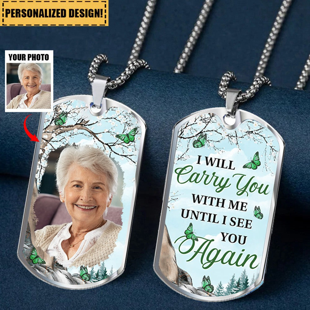 Personalized I'm Always With You Memorial Dogtag Necklace