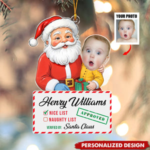 Personalized Christmas Gift Children Photos With Santa - Upload Photo