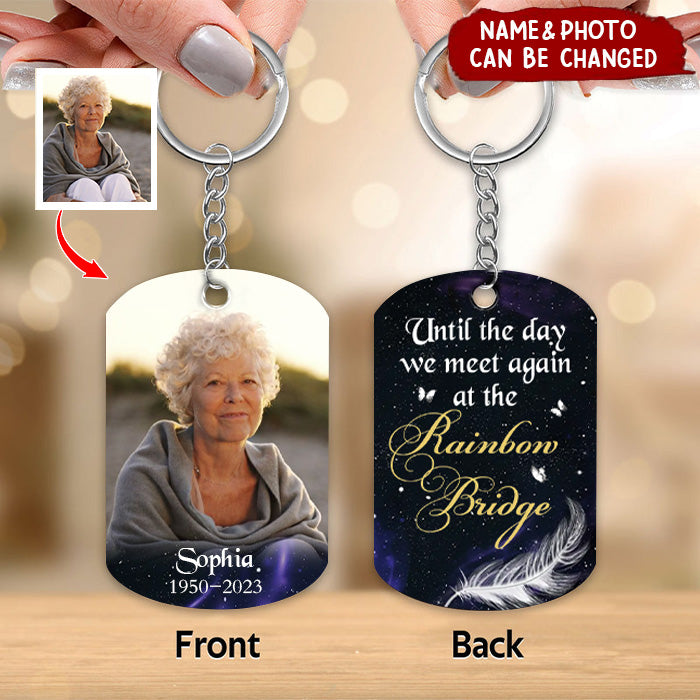 Custom Personalized Memorial Photo Aluminum Keychain - Memorial Gift Idea - If Love Could Have Saved You You Would Have Lived Forever