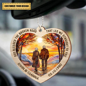 Grow Old With Me The Best Is Yet To Be Anniversary - Personalized Suncatcher Ornament