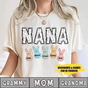 Personalized Custom Fashion Cartoon Family T-Shirt-Gift For Grandma