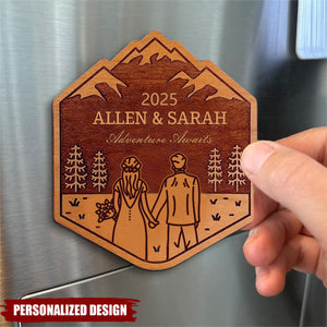 Personalized Outdoor Couple Gift-Married/Engage Fridge Magnet