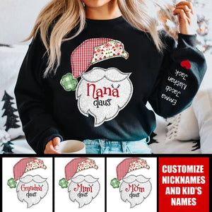 2024 Personalized Mimi Claus Christmas With Grandkid Sweatshirt