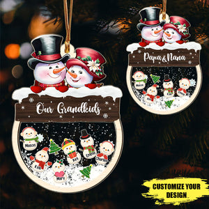 Snowbaby Merry Christmas With Kids Personalized Ornament