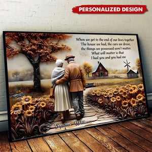 I Had You And You Had Me - Personalized Couple Poster