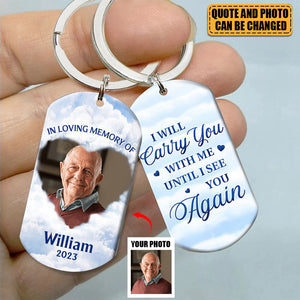 Custom Photo  Memorial Personalized Keychain