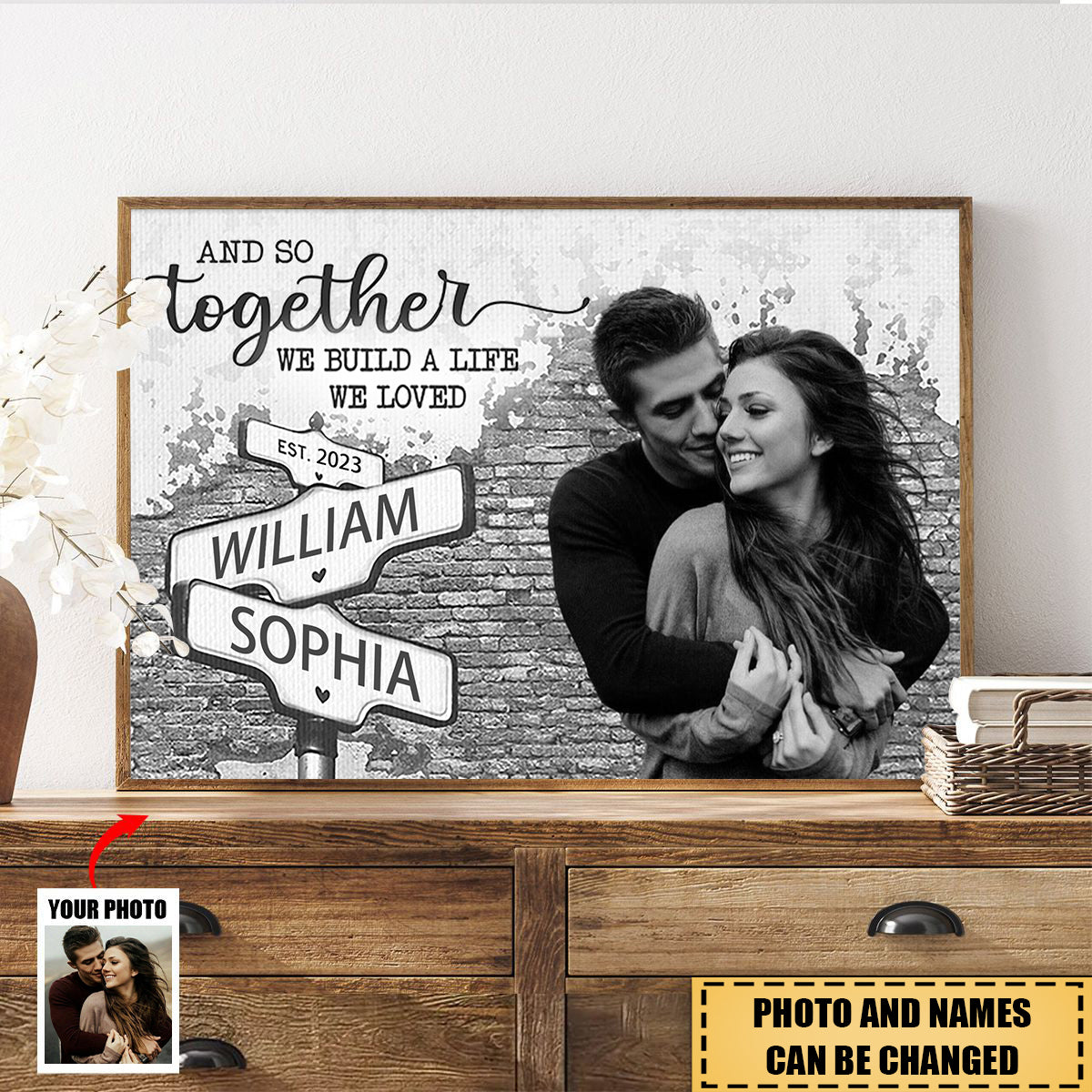 Custom Photo We Build A Life We Loved - Gift For Couples