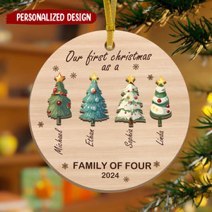 Personalized Custom Tree  Wooden Ornament