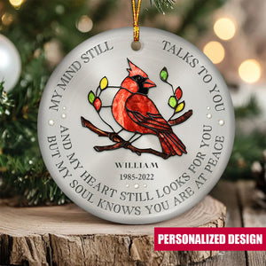 My Mind Still Talks To You-Personalized Condolences Ornament