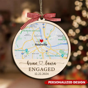 Our Exclusive Memories - Personalized Map Ornament - A Gift For Couples