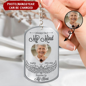 Gift For Family I Will Carry You With Me Until I See You Again Memorial Aluminum Keychain
