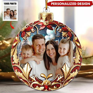 Custom Photo Christmas Ball With Photo - Personalized Custom Shaped Ornament