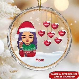 Grandma Mom With Kids Christmas Gift Ornament