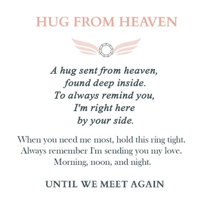 Personalized Hug From Heaven Memorial Ring