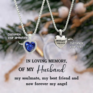 You Forever On My Heart-Personalized Name&Birthstone Memorial Necklace