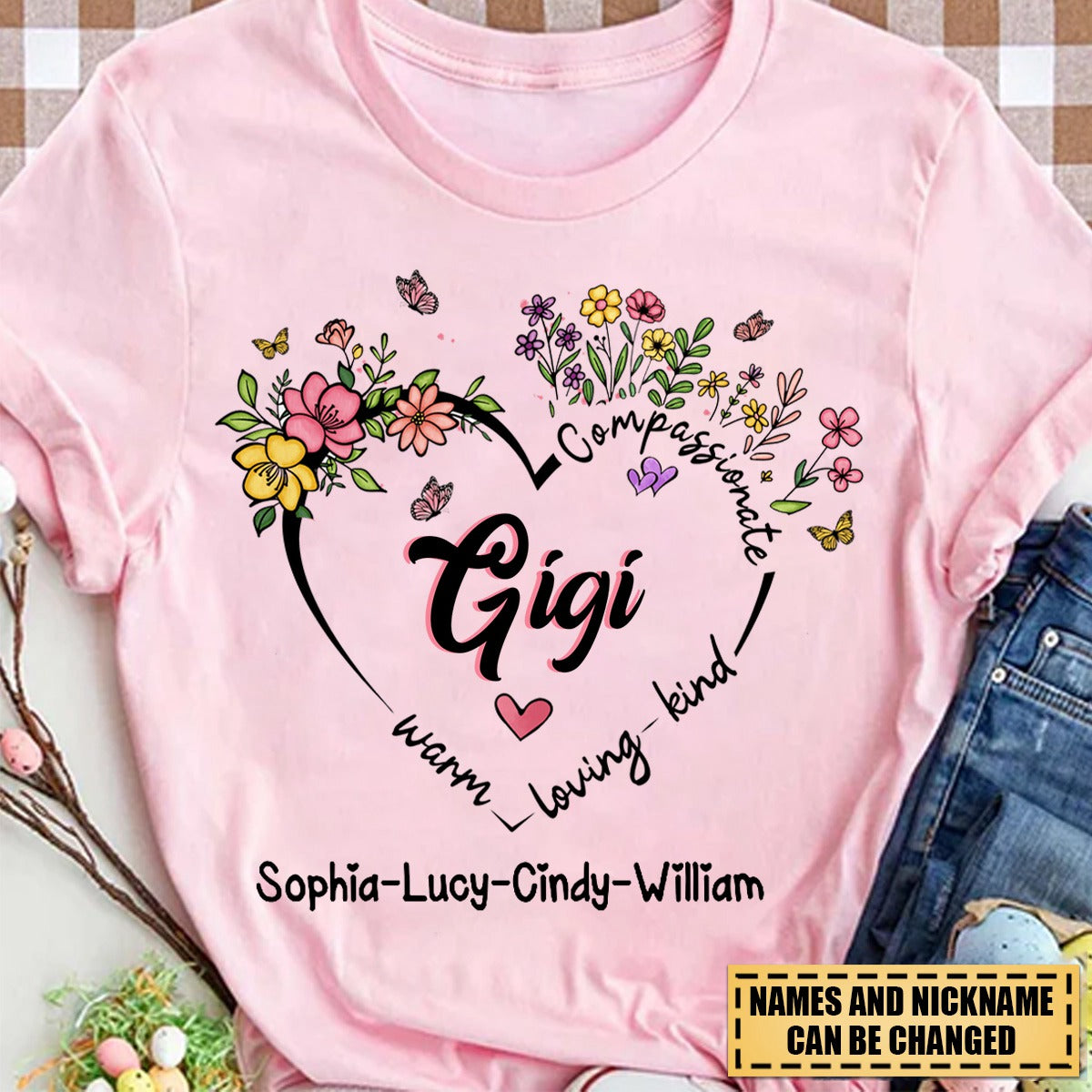 Personalized Compassionate Grandma Flower Shirt