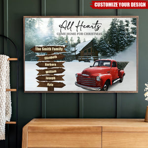 It is so good to be home - Personalized Family Gift Red Truck Poster