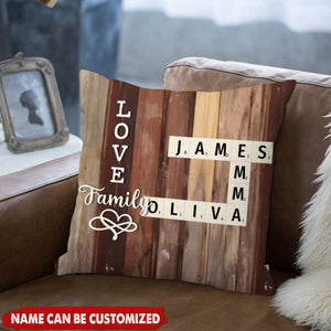 Personalized Family Crossword Puzzle Pillow