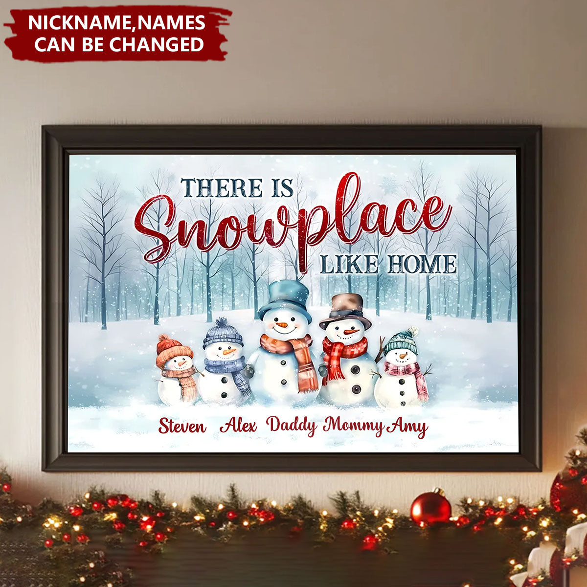 Personalized Family There's Snowplace Like Home Poster