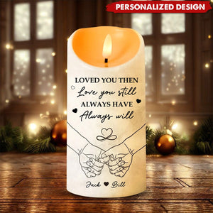 From Our First Kiss Till Our Last Breath- Personalized Customized Gender Couple LED Candle