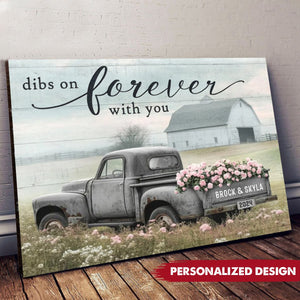 Dibs On Forever With You-Personalized Custom Couple Name Car Custom Poster