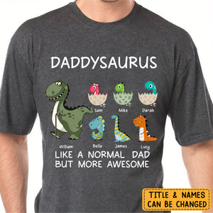 Personalized Grandpasaurus Dinosaur Father's Day Gift Shirt