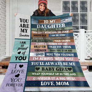 To My Daughter, You'll Always Be My Baby Girl, Cozy Blanket