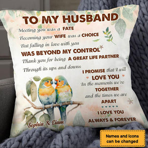 Gift For Couple Love Birds I Love You Forever And Always Pillow