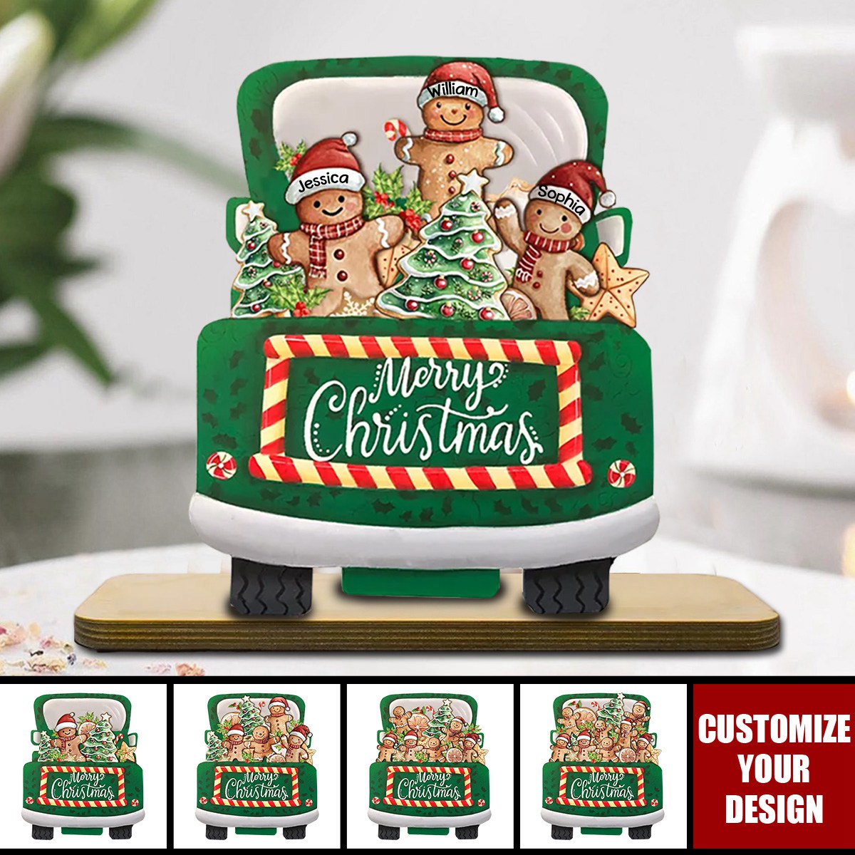 Cookie Tasting Crew Of Grandma Christmas Gifts- Personalized Grandma 1 Layered Big Freestanding