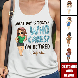 What Day Is Today - Personalized Custom Racer Back Tank Top