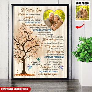 A Limb Has Fallen In The Family Tree- Personalized Memorial Poster