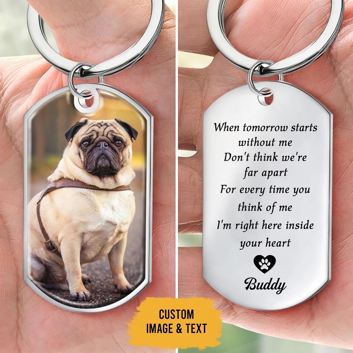 Dog Keychain Dog Memorial Gifts For Loss Of Dog dog - Personalized Keychain - Pet Memorial Gifts Cat Keychain
