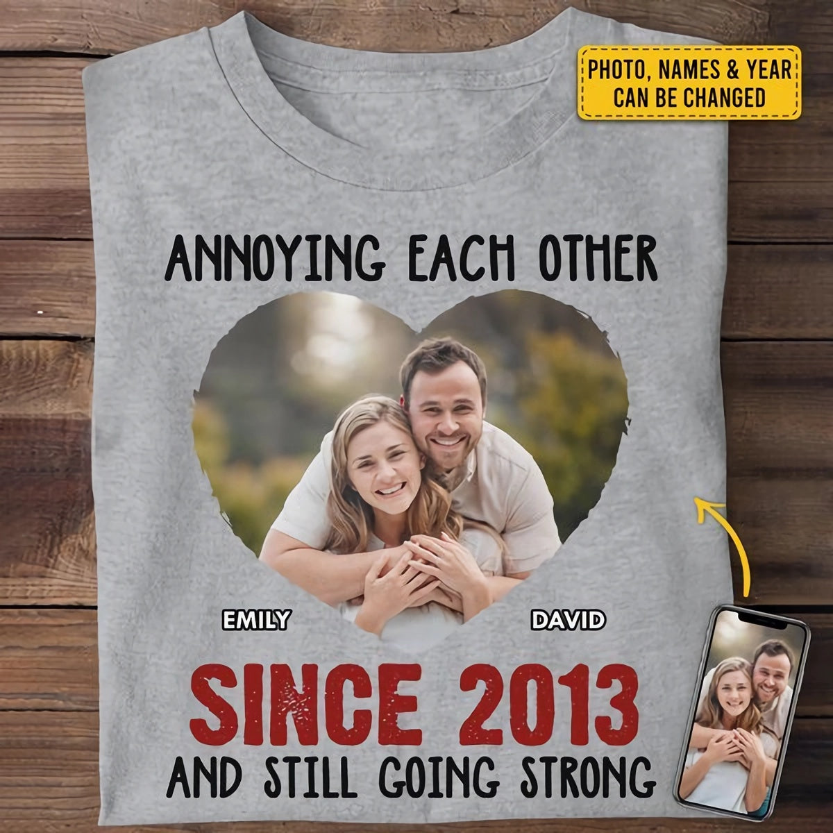 Custom Photo We Belong Together - Couple Personalized Custom Unisex T-shirt