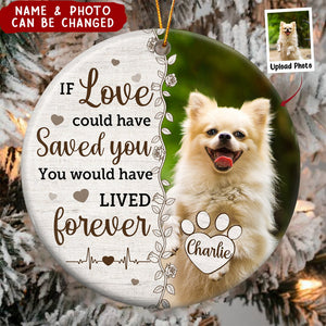 Always On Our Minds Forever In Our Hearts - Personalized Ceramic Photo Ornament