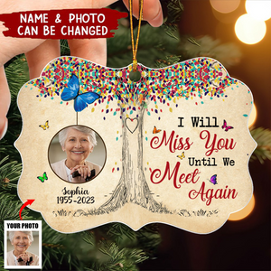 Upload Photo , Colorful Tree Photo Memorial Personalized Ornament