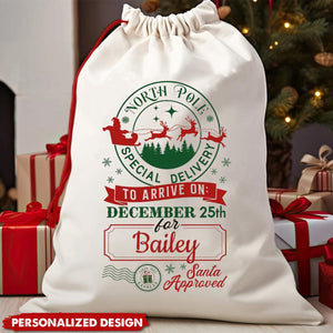 Personalized Custom Christmas Gift Favor Bag-Special Delivery To Family