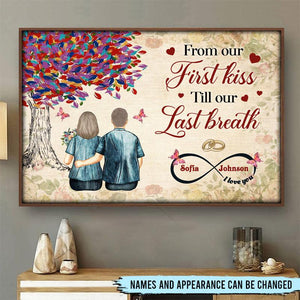 Together Is My Favorite Place To Be Couple Personalized Poster, Valentine Gift for Couples, Husband, Wife, Parents, Lovers