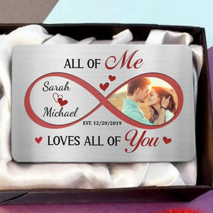 Custom Personalized Couple Aluminum Wallet Card - Gift Idea For Couple