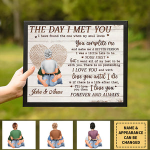 Custom Couple Horizontal Canvas -The Day I Met You I Have Found The One Whom My Soul Loves